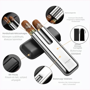 CIGARLOONG/Solanum Szivarkészlet Kubai Szivarkészlet Hordozható Hidratáló 2 db-os Csomag CLH-21CAE1