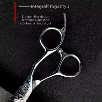 Damaszkuszi mintás professzionális borbély olló fodrász fodrász olló lapos vágású ritkító finom fogú vágó olló halszálka olló