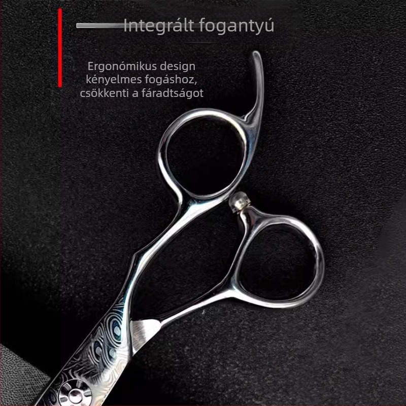 Damaszkuszi mintás professzionális borbély olló fodrász fodrász olló lapos vágású ritkító finom fogú vágó olló halszálka olló