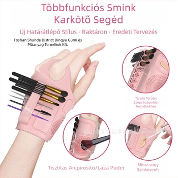 Amazon szilikon sminkpad segédkézi öv multifunkcionális paletta sminkecset tároló tisztító szépség sminkeszköz