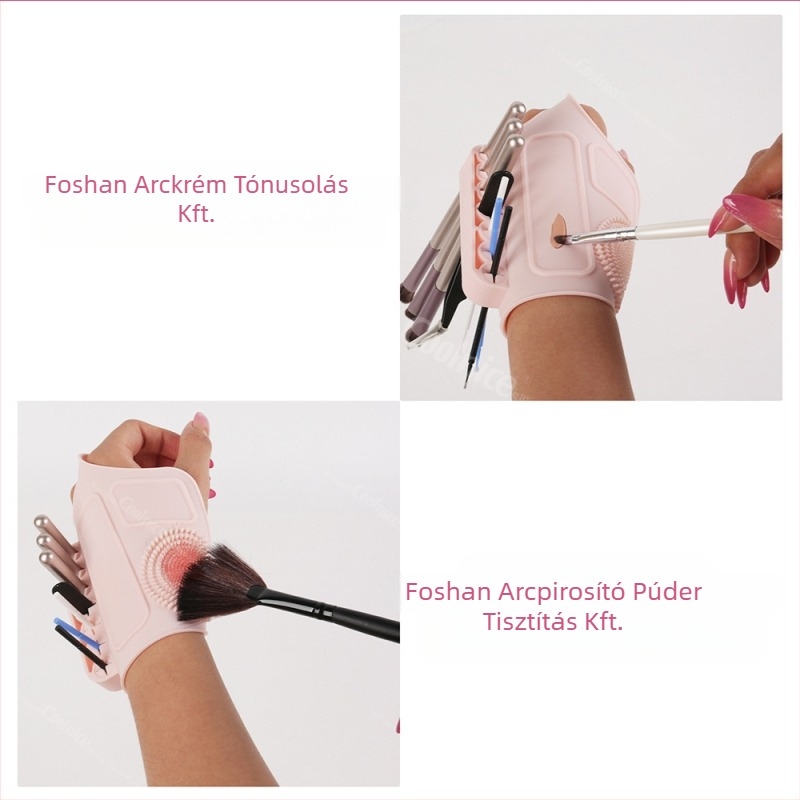 Amazon szilikon sminkpad segédkézi öv multifunkcionális paletta sminkecset tároló tisztító szépség sminkeszköz