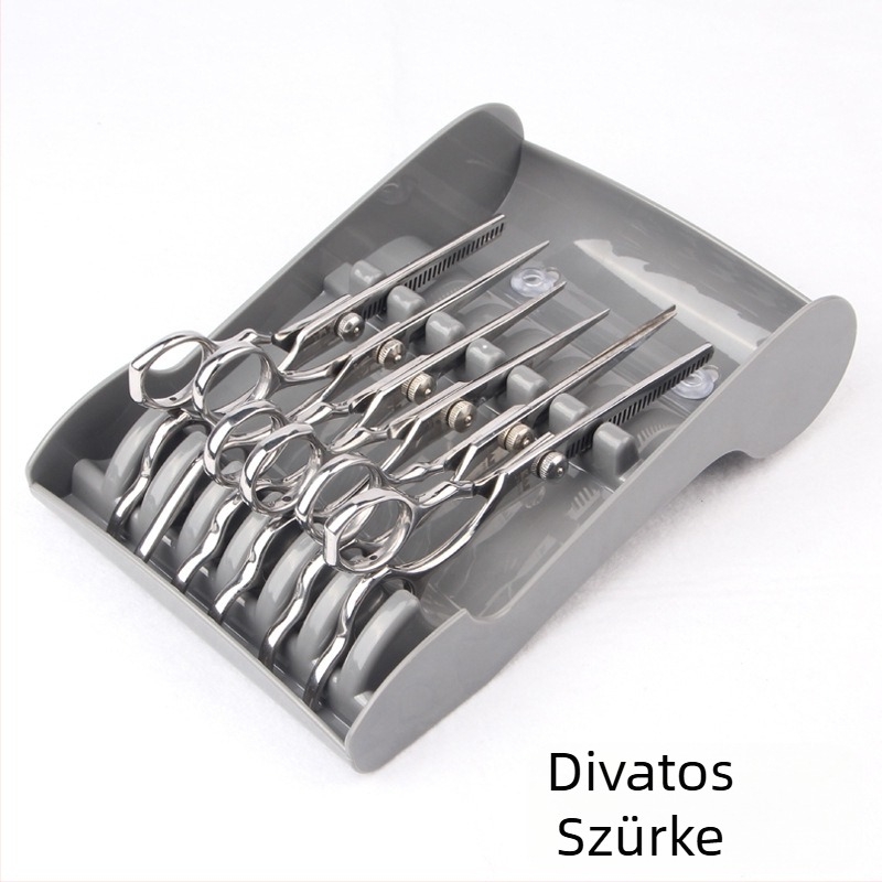 Fodrász ollótartó, kreatív stylist eszközelhelyezési ollótartó, fodrászati olló, csúszásmentes, fix tárolódoboz