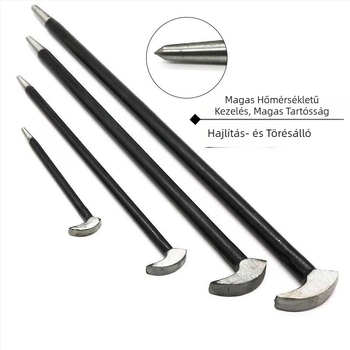 Gyári közvetlen értékesítésű 4 darabos kerek rúddal ellátott feszítővas készlet, szegeltávolító, mindkét végén hőkezelt 6"12"16"20" EFI feszítővas
