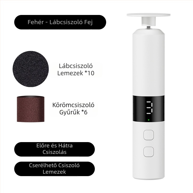 Új elektromos lábcsiszoló, újratölthető automata lábcsiszoló, lábcsiszoló, elhalt hámsejtek eltávolítója, kettő az egyben körömcsiszoló