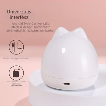 Mini macska körömfény fényterápiás gép Q imádnivaló rajzfilm gyorsan száradó körömragasztó led sütőlámpa hordozható körömművészeti eszközök nagykereskedelem