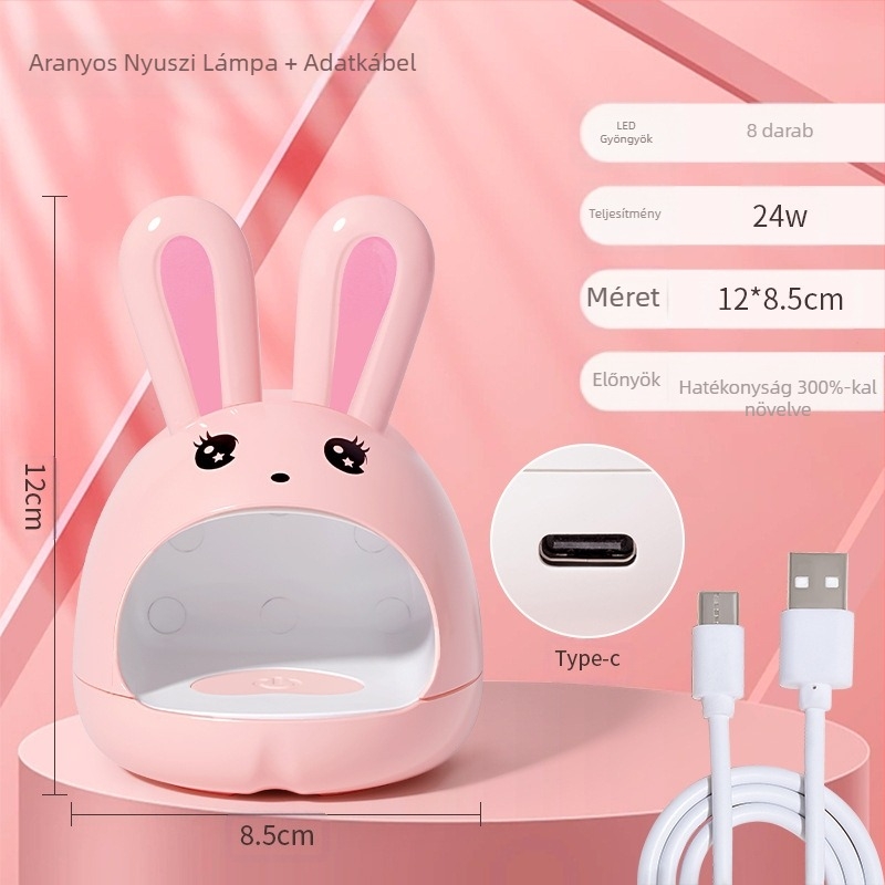 Mini macska körömfény fényterápiás gép Q imádnivaló rajzfilm gyorsan száradó körömragasztó led sütőlámpa hordozható körömművészeti eszközök nagykereskedelem