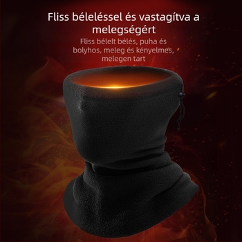 Kültéri meleg nyaksál polár símaszk polár kerékpáros szélálló sapka húzózsinóros vastagított nyaksál ősszel és télen