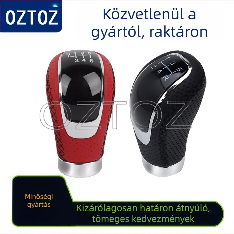 Autó váltófej váltófej manuális univerzális módosítás fekete bőr 5 sebességes 6 sebességes határon átnyúló, dedikált váltófejjel