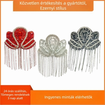 Határokon átnyúló Európa és az Egyesült Államok új bojtos punk váll-lapok, vászonmatricák, nehézipar, kézzel készített, gyöngyös divat, színpadi ruházati kiegészítők