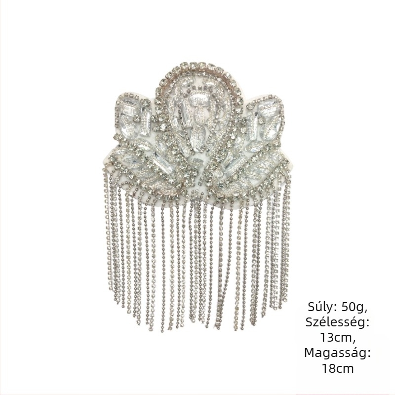 Határokon átnyúló Európa és az Egyesült Államok új bojtos punk váll-lapok, vászonmatricák, nehézipar, kézzel készített, gyöngyös divat, színpadi ruházati kiegészítők