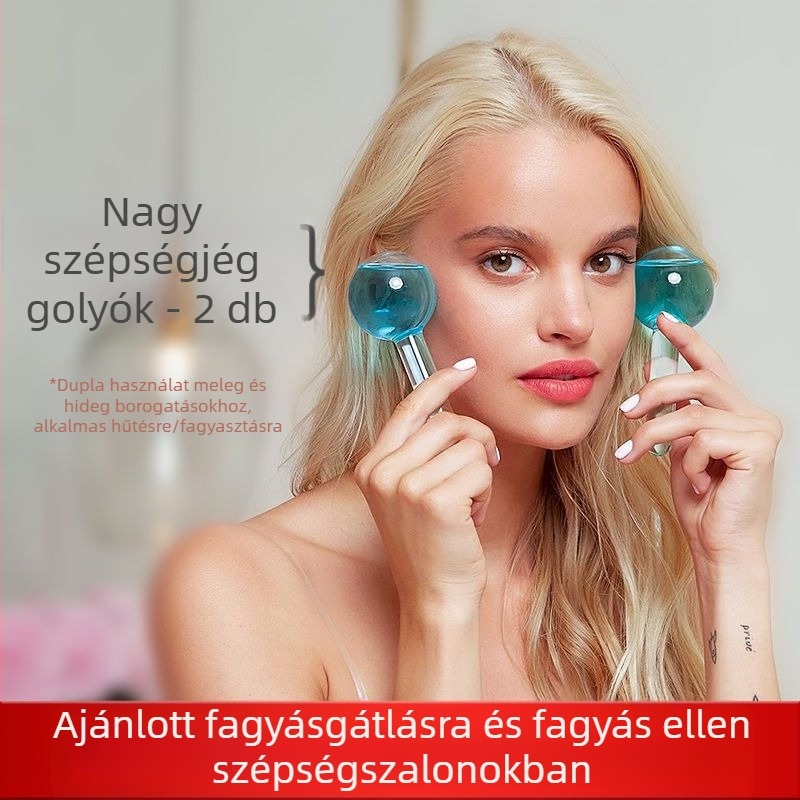 Beauty Essence Eye Ice Wave Ball Bevezetés Arc Jégborogatás Nagy Kristálygömb 2 db-os Fogantyús Masszázs Meleg Borogatás