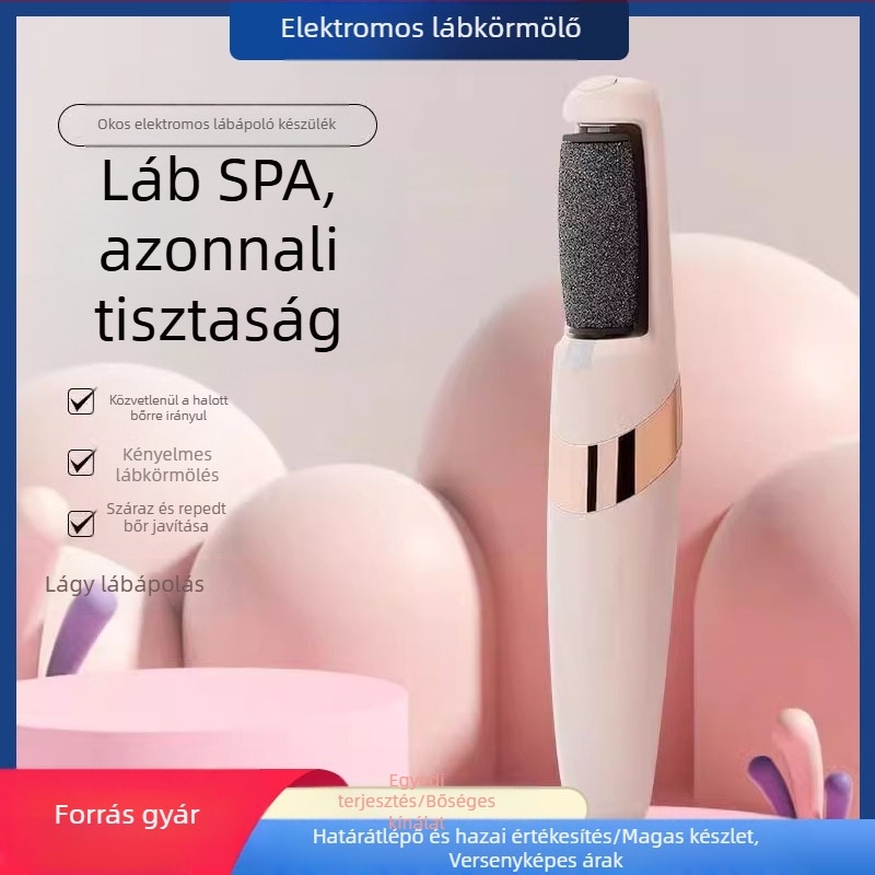 Határokon átnyúló töltésű lábcsiszoló elektromos gubó eltávolító, elhalt hámsejtek eltávolító és lábcsiszoló gép háztartási lábvágó gép USB kétsebességes töltés