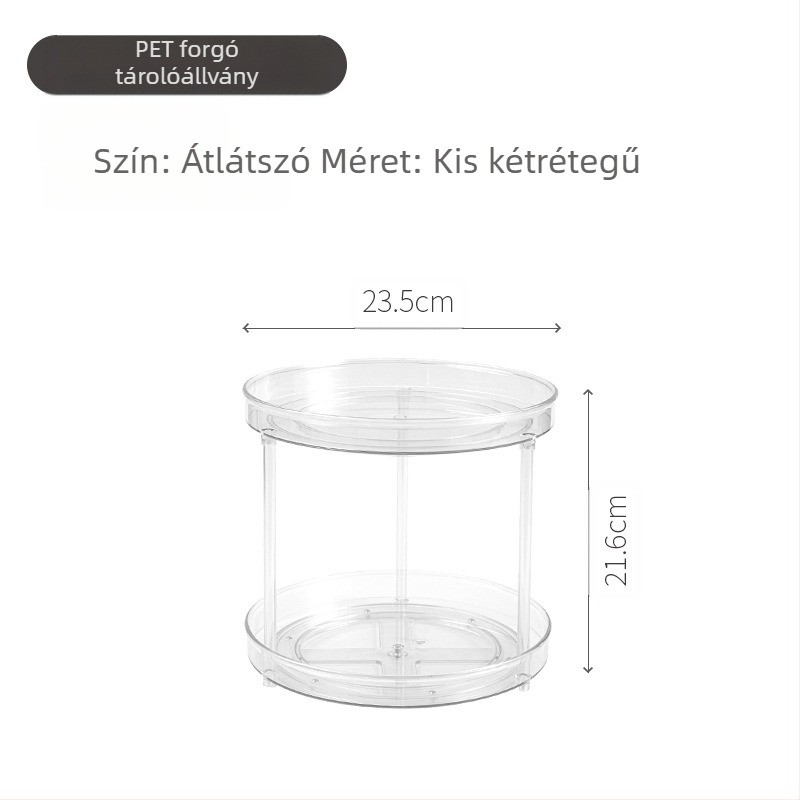 Delun tárolóállvány átlátszó kozmetikumok forgó tárolóállvány doboz fürdőszoba fésülködőasztal asztali parfüm bőrápolási termékek