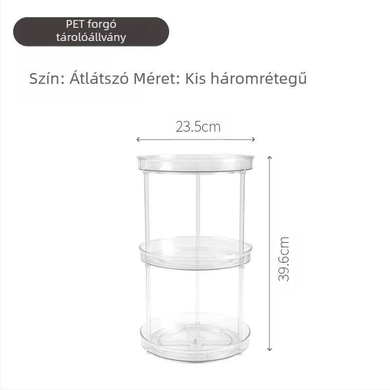 Delun tárolóállvány átlátszó kozmetikumok forgó tárolóállvány doboz fürdőszoba fésülködőasztal asztali parfüm bőrápolási termékek