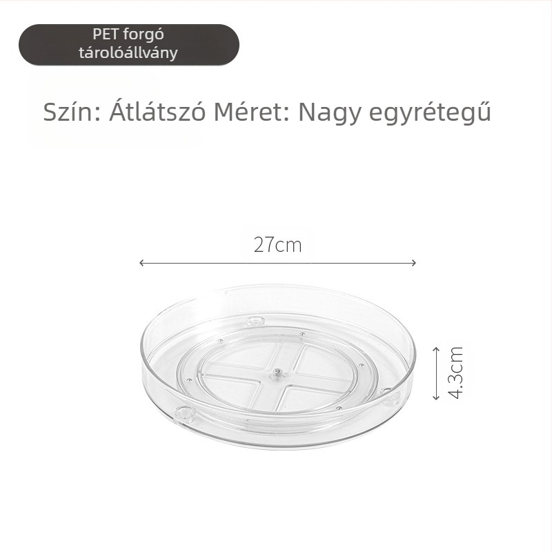 Delun tárolóállvány átlátszó kozmetikumok forgó tárolóállvány doboz fürdőszoba fésülködőasztal asztali parfüm bőrápolási termékek