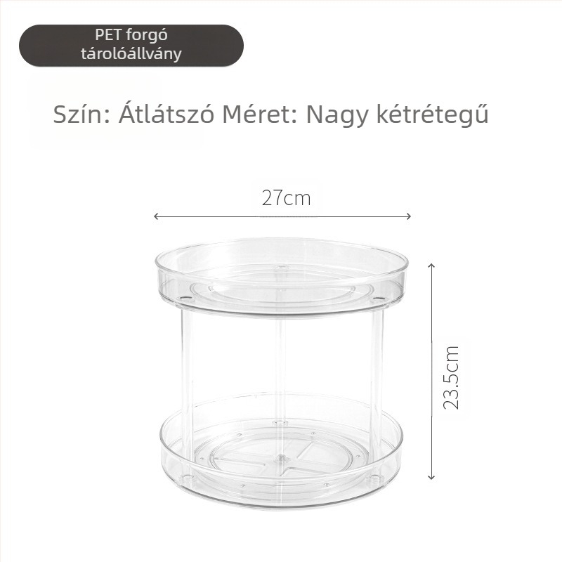 Delun tárolóállvány átlátszó kozmetikumok forgó tárolóállvány doboz fürdőszoba fésülködőasztal asztali parfüm bőrápolási termékek