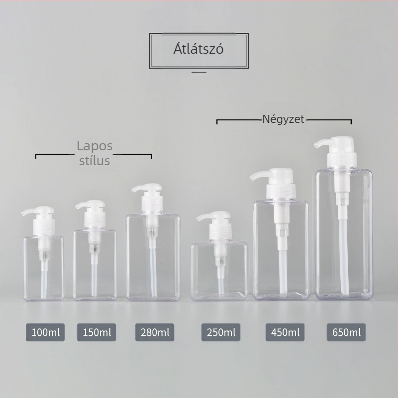petg 100ml250 négyzet alakú testápoló palack bőrápolási termékek tusfürdő palack sampon testápoló palack utazási alpalackozás