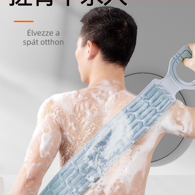 Szilikon fürdőlepedő hátradírozáshoz, férfi hátradírozáshoz, iszap eltávolításához, férfi és női fürdőhátrány kefe