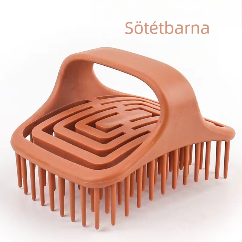 Üreges forgó samponkefe masszázsfésű puha sörtékkel masszázshoz és samponozáshoz, kettős felhasználású száraz és nedves hajra, sima hajfésű, amely nem károsítja a hajat