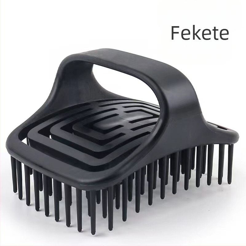 Üreges forgó samponkefe masszázsfésű puha sörtékkel masszázshoz és samponozáshoz, kettős felhasználású száraz és nedves hajra, sima hajfésű, amely nem károsítja a hajat