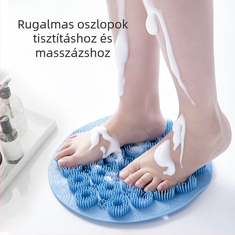 Fürdőszobai műtárgy Fürdőszobai faltól falig érő hátmasszázs Lusta szilikon hát Ne kérdezd az embereket Masszázs fürdőkefe Tapadókorongos hátmasszázs lábak