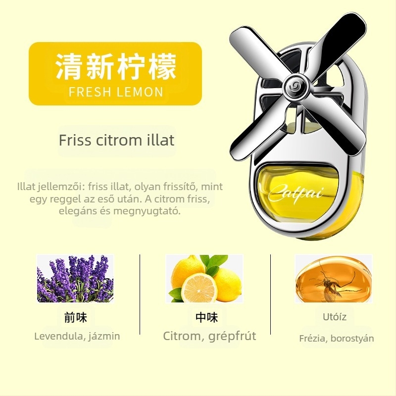 Autóillatosító Légkondicionáló Ventilátor Autódekoráció Díszek Autó Aromaterápia Elegáns Légkondicionáló Tartós, Fény Illat