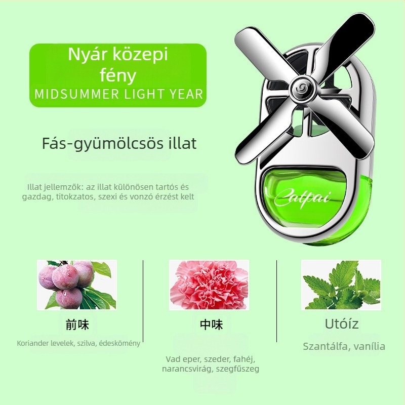 Autóillatosító Légkondicionáló Ventilátor Autódekoráció Díszek Autó Aromaterápia Elegáns Légkondicionáló Tartós, Fény Illat