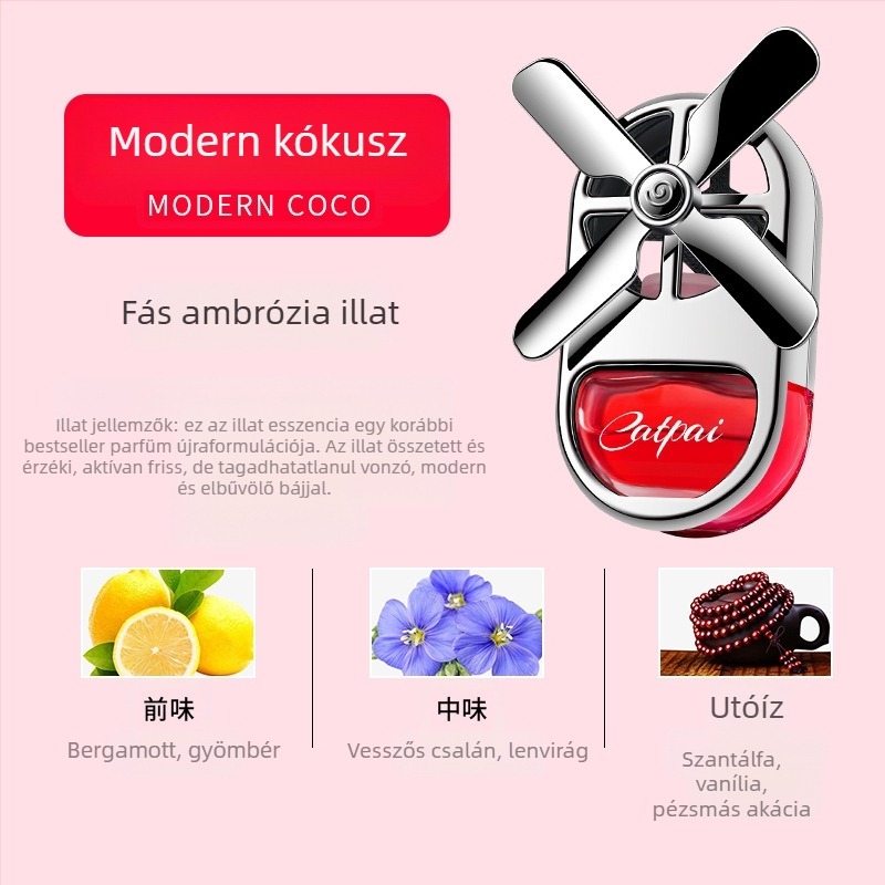 Autóillatosító Légkondicionáló Ventilátor Autódekoráció Díszek Autó Aromaterápia Elegáns Légkondicionáló Tartós, Fény Illat