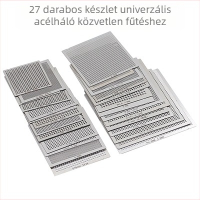 BGA ültetőónháló, ültetőgömb, acélháló, 10/27 darab, közvetlen fűtésű univerzális acélháló, számítógépes chip karbantartási univerzális háló
