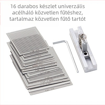 BGA ültetőónháló, ültetőgömb, acélháló, 10/27 darab, közvetlen fűtésű univerzális acélháló, számítógépes chip karbantartási univerzális háló