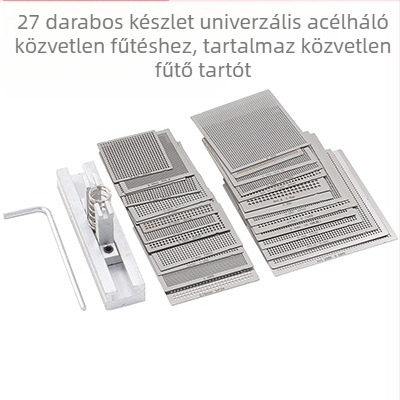 BGA ültetőónháló, ültetőgömb, acélháló, 10/27 darab, közvetlen fűtésű univerzális acélháló, számítógépes chip karbantartási univerzális háló