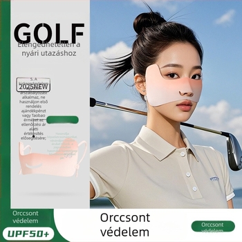 Nyári vékony, lélegző jég selyemmaszk kültéri golfhoz, ultraibolya sugárzás elleni, háromdimenziós szemkörnyékvédő maszk