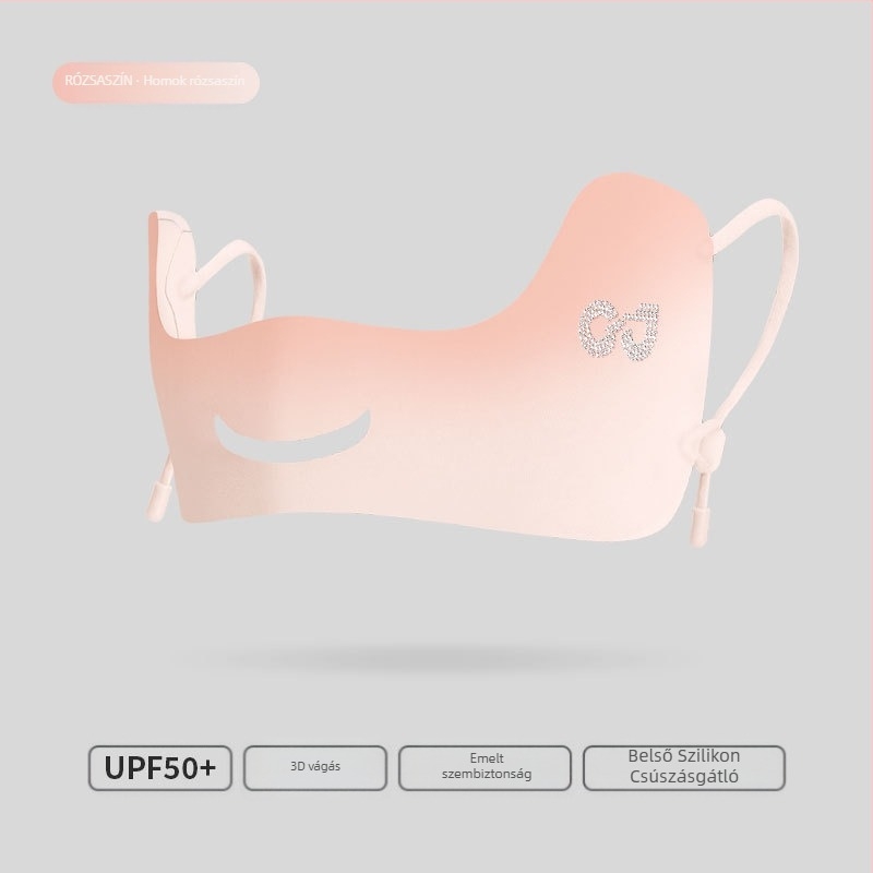 Nyári vékony, lélegző jég selyemmaszk kültéri golfhoz, ultraibolya sugárzás elleni, háromdimenziós szemkörnyékvédő maszk