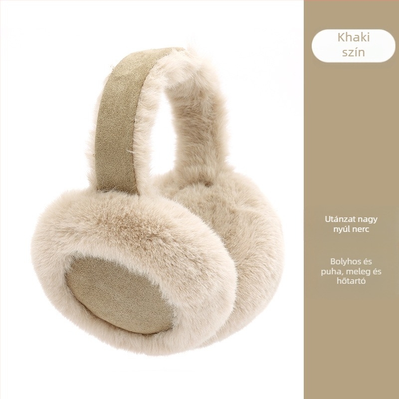 Őszi és téli plüss fülpárnák nőknek, plüss fülpárnák, velúr fülmelegítők, szélálló fülvédők, fülvédő sapkák, hidegálló és meleg fülpárnák