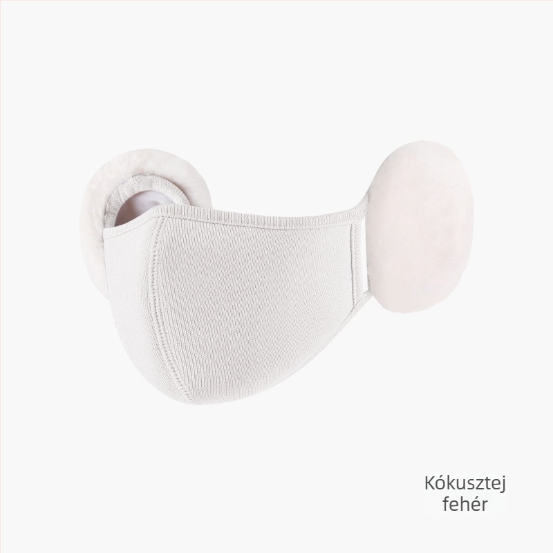 Őszi és téli maszk Női Színes Plüss Aranyos Fülvédő Sztereó Karcsúsító Felhő Meleg Fülvédő 2 az 1-ben