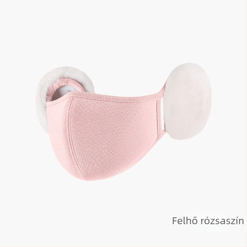 Őszi és téli maszk Női Színes Plüss Aranyos Fülvédő Sztereó Karcsúsító Felhő Meleg Fülvédő 2 az 1-ben