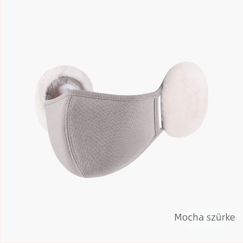 Őszi és téli maszk Női Színes Plüss Aranyos Fülvédő Sztereó Karcsúsító Felhő Meleg Fülvédő 2 az 1-ben