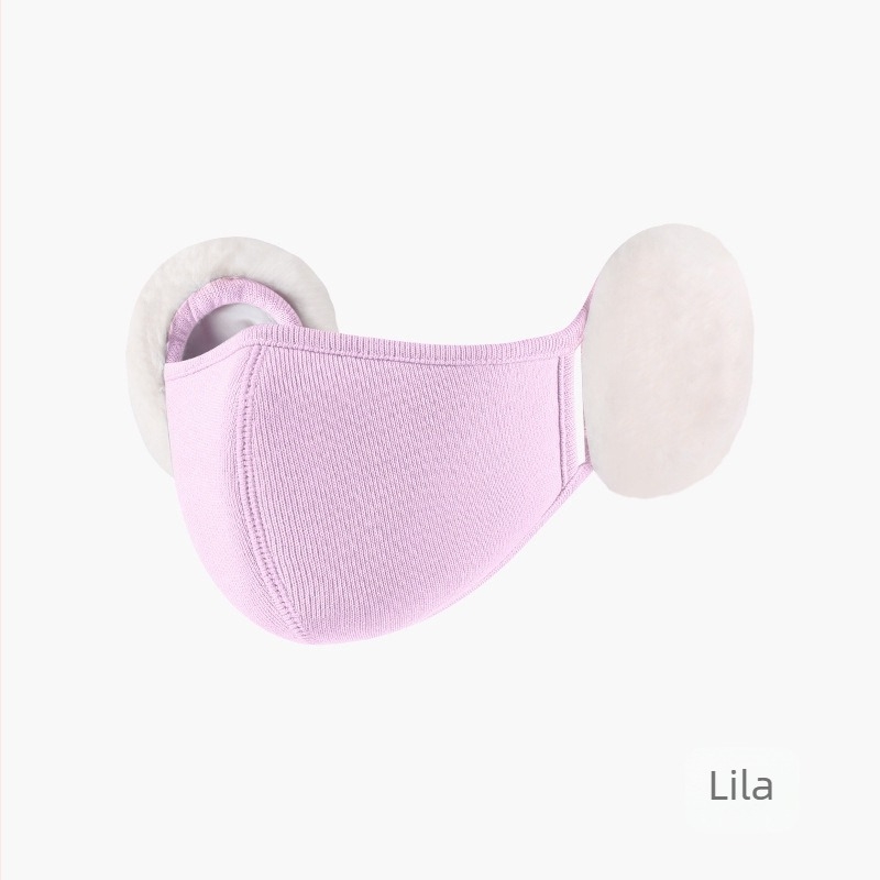 Őszi és téli maszk Női Színes Plüss Aranyos Fülvédő Sztereó Karcsúsító Felhő Meleg Fülvédő 2 az 1-ben