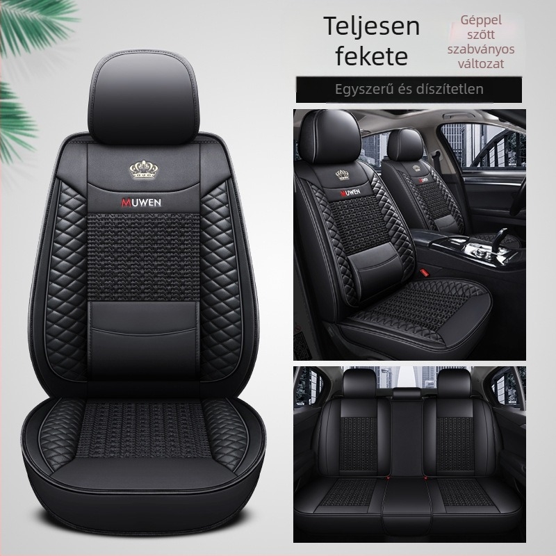 Four Seasons univerzális bőr jégselyem fix derékú háttámlával, szárnyakkal, autós párnával, teljes bőr táskapárnahuzat, outlet üzlet