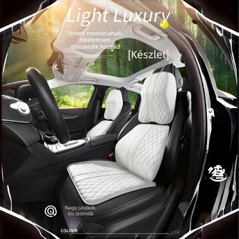 Advanced Sense Pana bőr autós derék-nyakpárna, autós belső ülés derékpárna, fejtámlapárna, üléspárna