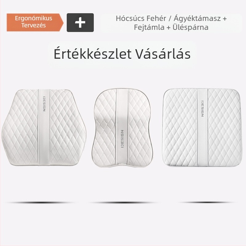 Advanced Sense Pana bőr autós derék-nyakpárna, autós belső ülés derékpárna, fejtámlapárna, üléspárna