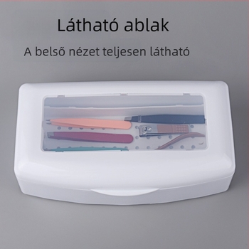 Határokon átnyúló körömfertőtlenítő doboz alkoholos fertőtlenítő szűrő körömtisztító doboz multifunkcionális tisztítódoboz sterilizáló doboz szerszámosláda