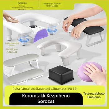 Határokon átnyúló, U alakú, kétkezes manikűr kézpárna, hordozható, levehető állvány, dönthető, multifunkcionális, orosz stílusú