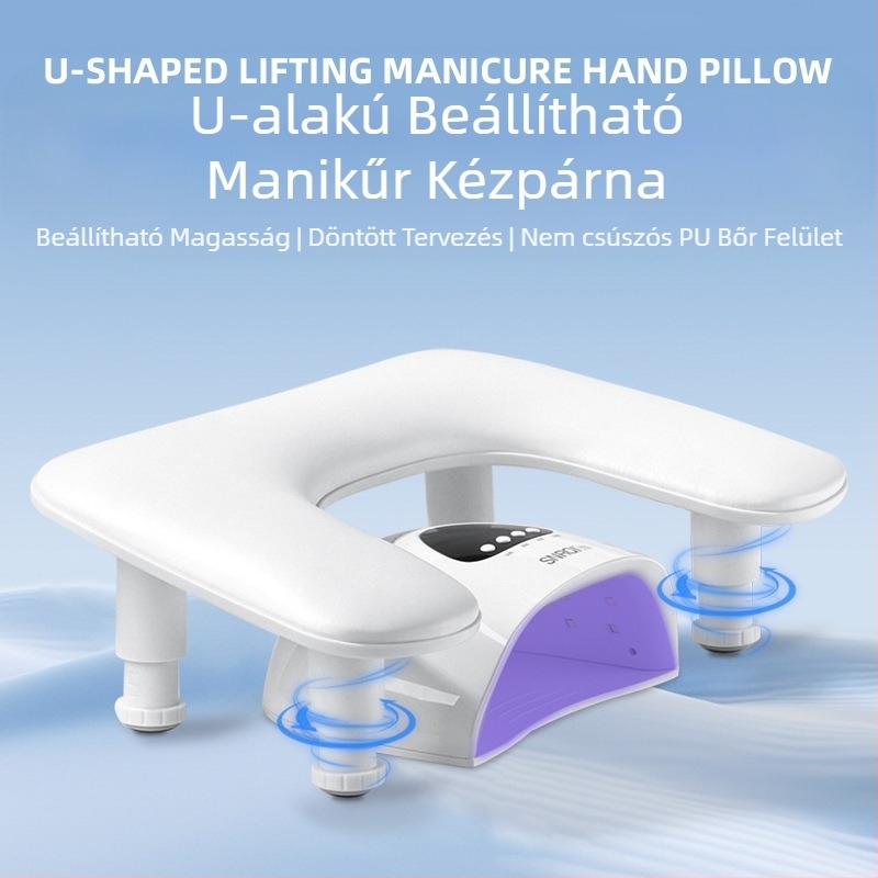 Határokon átnyúló, U alakú, kétkezes manikűr kézpárna, hordozható, levehető állvány, dönthető, multifunkcionális, orosz stílusú
