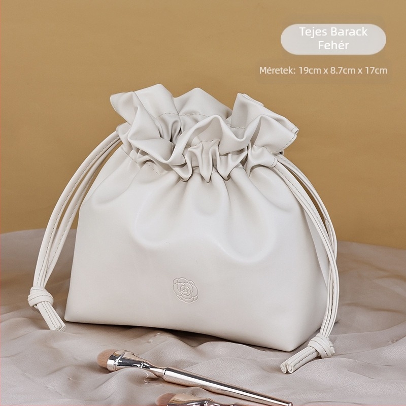 Új kozmetikai táska, lusta, gyorssand stílusú, nagy kapacitású, francia, értékes, klasszikus, hordozható tárolótáska, pánttal