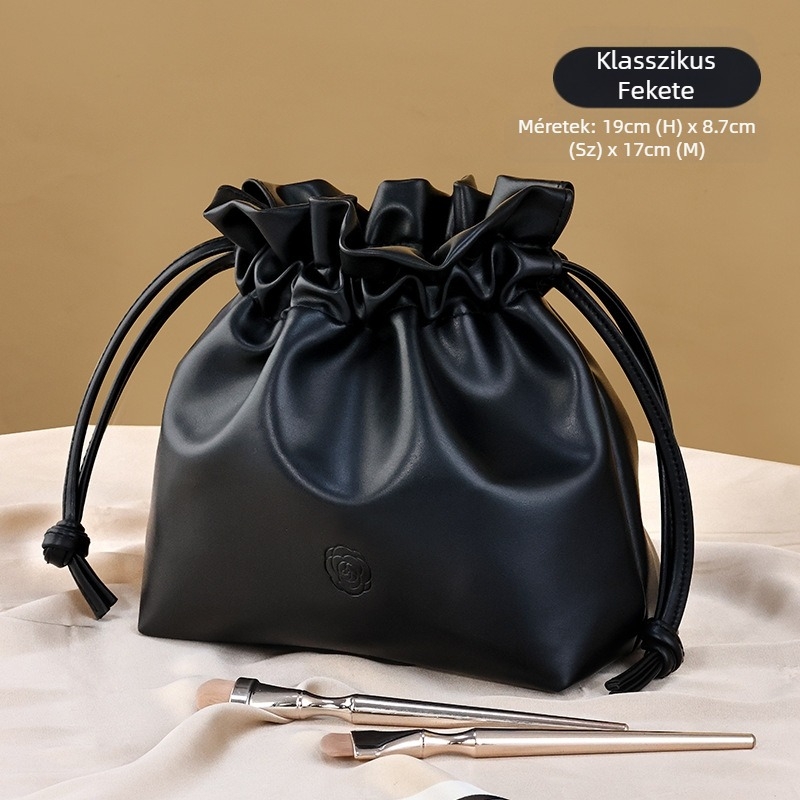 Új kozmetikai táska, lusta, gyorssand stílusú, nagy kapacitású, francia, értékes, klasszikus, hordozható tárolótáska, pánttal