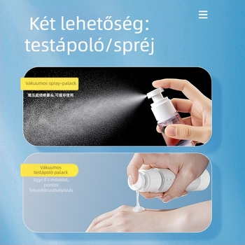 Vákuumpalackozó hordozható spray-palack emulziós prés utazási átlátszó méretarányos kozmetikai palackozóruhával