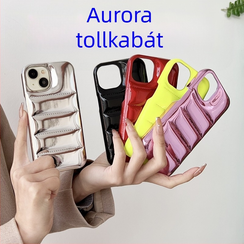 2024 Új Aurora pehelykabátos telefontok Apple 15promax simple 14 egyszínű 12 trend 11