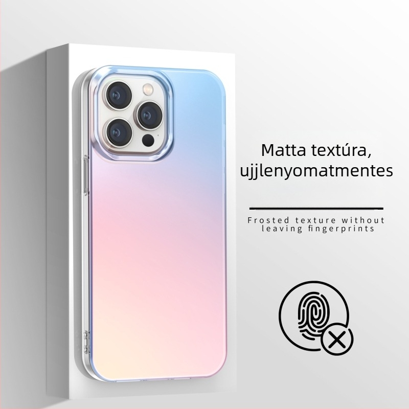 Alkalmas Apple 15Pro színes mobiltelefon tok iPhone 16 matt kaméleon 17 új Magsafe mágneses tapadókorongos tok