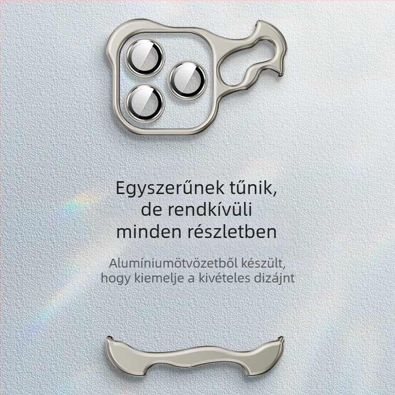 Apple 17Promax mobiltelefon tokhoz alkalmas, speciális alakú fém sarokbetét, leesésgátló iPhone 14 szegély nélküli 16E lencsével 5